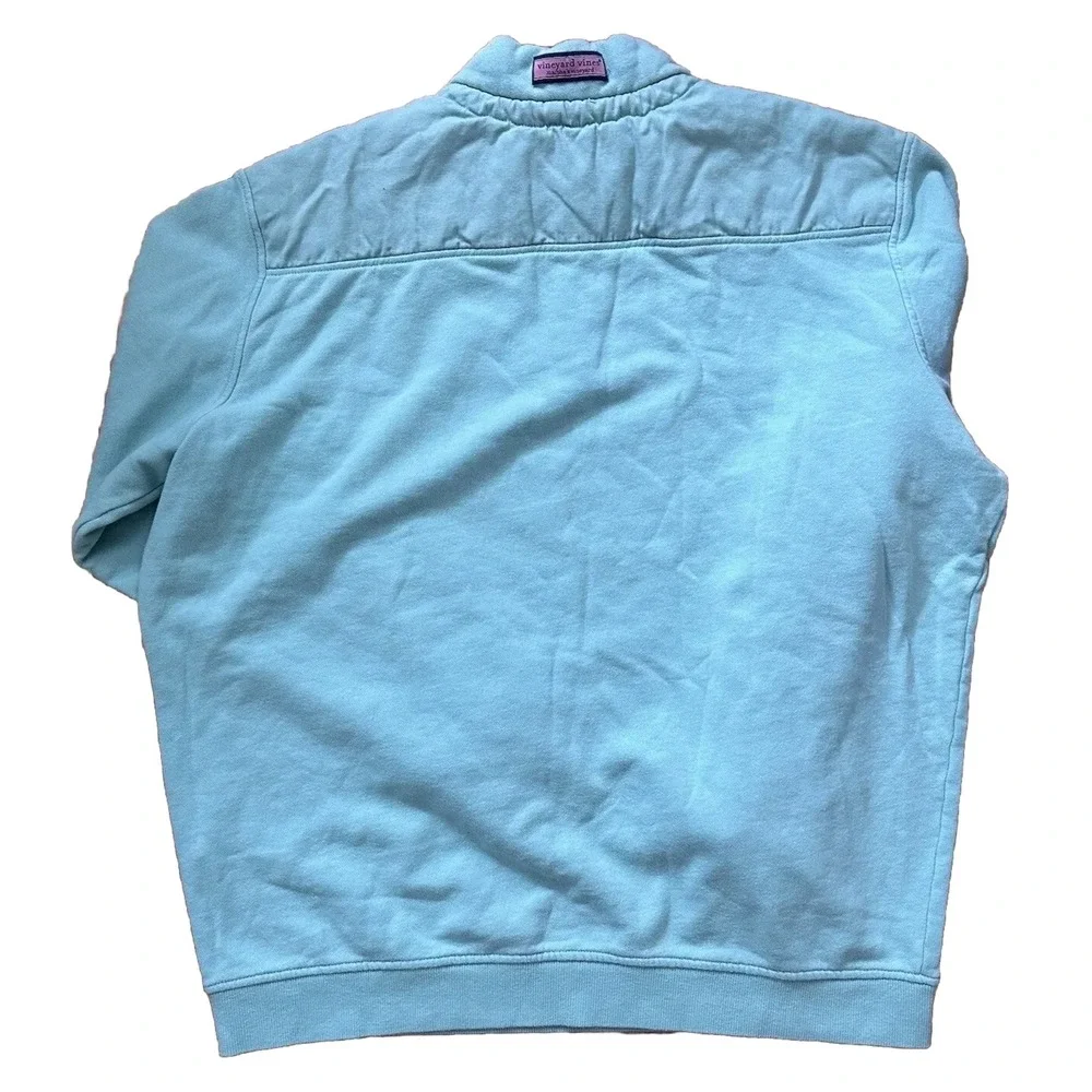 Vineyard Vines Sweater Men's‎ XL Mint Green Heavy Pullover Quarter Zip Sweater